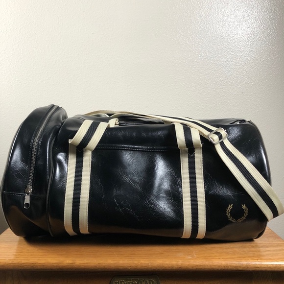 Fred Perry Bags Vintage Fred Perry Duffle Bag Black And White